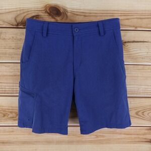 Guide Series Hiking Shorts Flat Front Zipping Pockets Mens 34 Blue Belt Loops‎